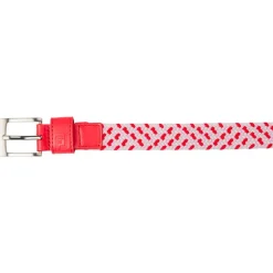 Ceinture Footjoy Women Braided Belt Red White Pink