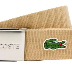 Ceinture Lacoste 40 Woven Strap Eclipse Nacre Amarena