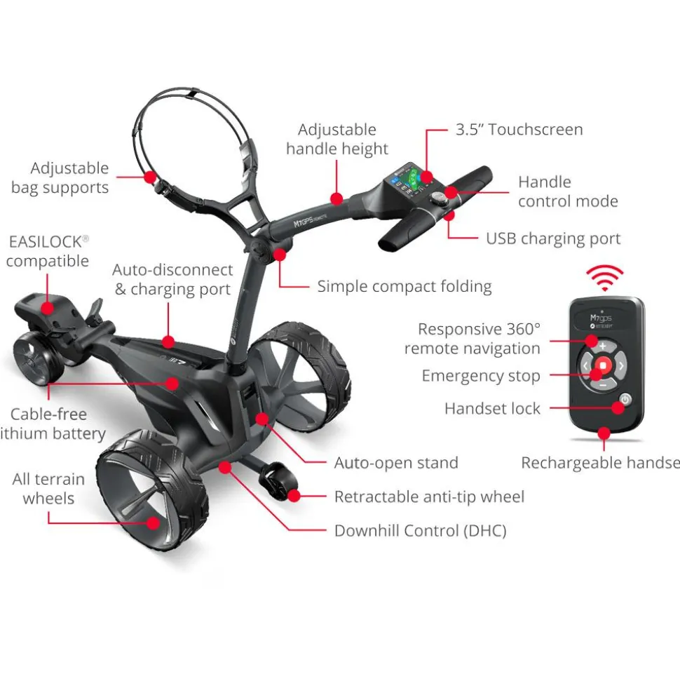 Chariot électrique MotoCaddy M7 GPS Remote