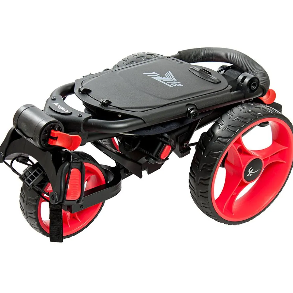 Chariot manuel 3 roues Axglo Tri Lite Noir Roues Rouge
