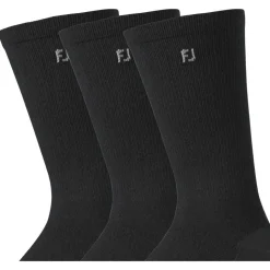 Chaussettes Footjoy ProDry LW Crew 3 Pairs Black