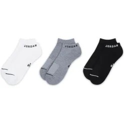 Chaussettes Nike Jordan Socks No Show Everyday (3 pairs) White Black Grey