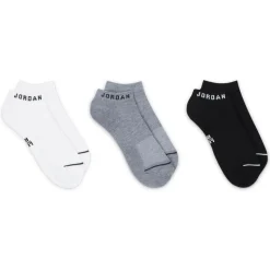 Chaussettes Nike Jordan Socks No Show Everyday (3 pairs) White Black Grey