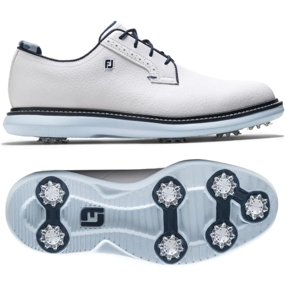 Chaussures avec crampons Footjoy Traditions Blucher White Navy Blue