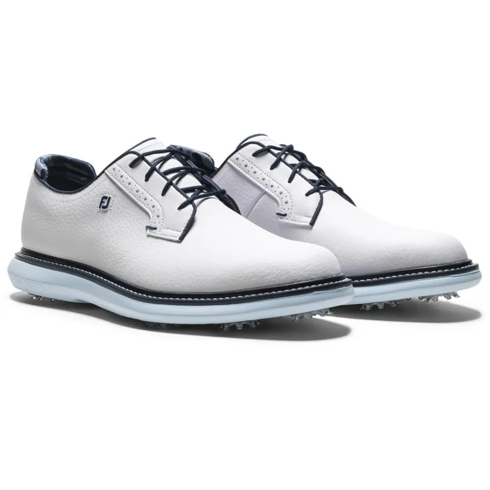Chaussures avec crampons Footjoy Traditions Blucher White Navy Blue