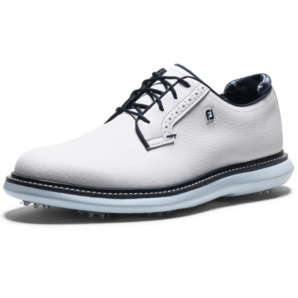 Chaussures avec crampons Footjoy Traditions Blucher White Navy Blue