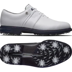 Chaussures avec crampons Footjoy Premiere Series The Packard White Navy Pink