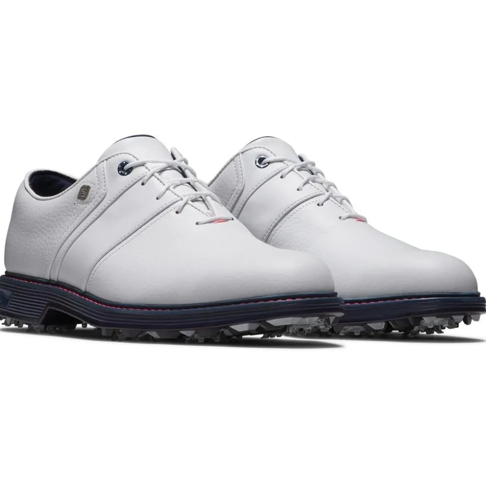 Chaussures avec crampons Footjoy Premiere Series The Packard White Navy Pink