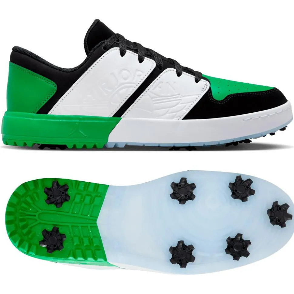 Chaussures avec crampons Nike Jordan Nu Retro 1 G Black Lucky Green