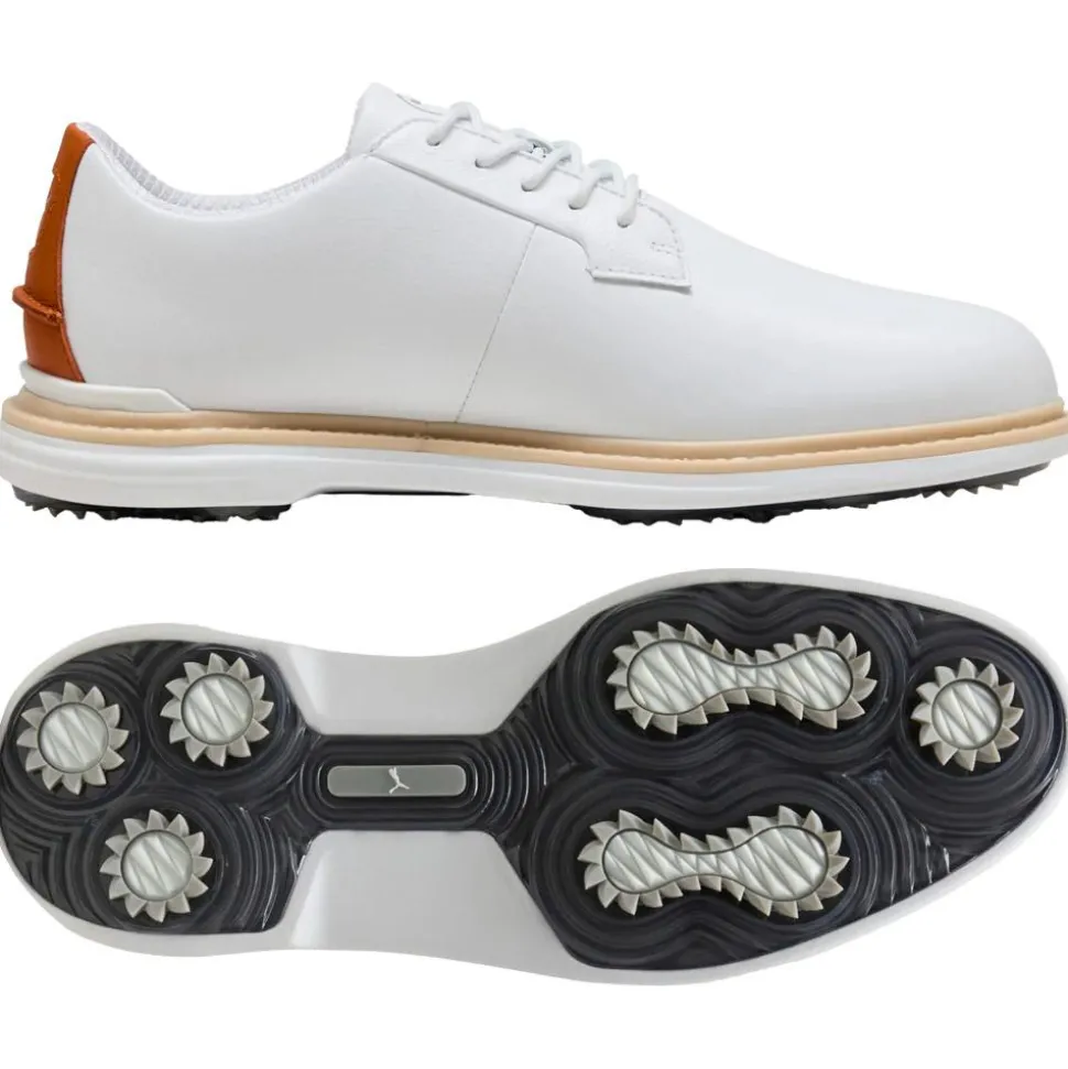 Chaussures avec crampons Puma Golf Royale Blanc Marron