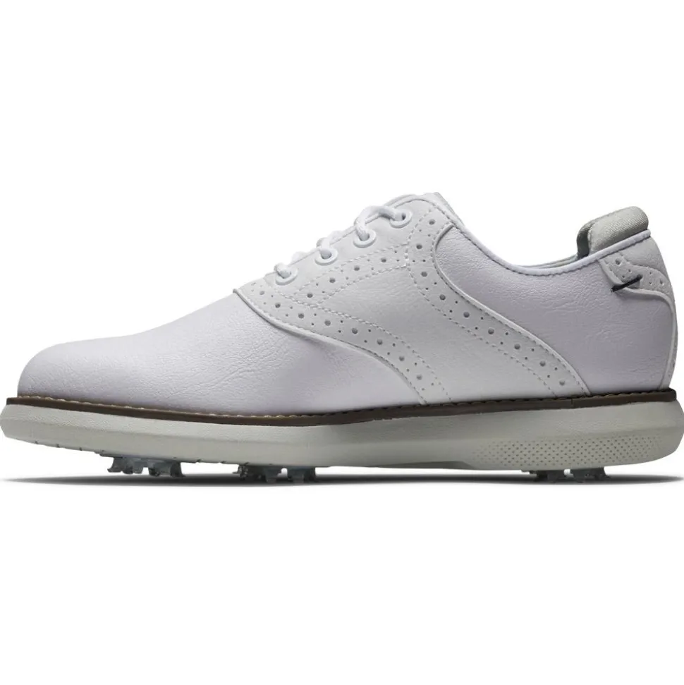 Chaussures avec crampons Footjoy Junior Traditions White White Grey