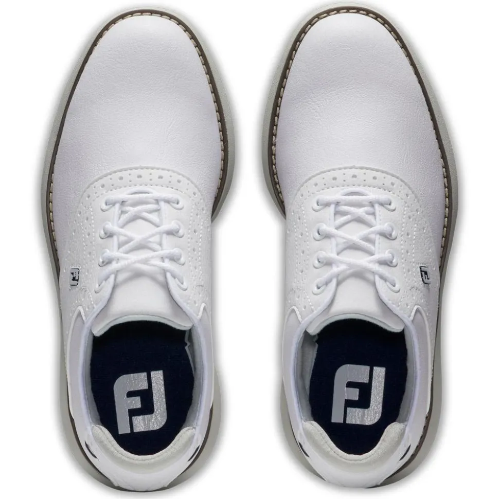 Chaussures avec crampons Footjoy Junior Traditions White White Grey