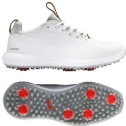 Chaussures avec crampons Puma Golf Ignite PWRAdapt Jr White