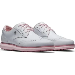 Chaussures sans crampons Footjoy Women's Traditions Spikeless White White Pink