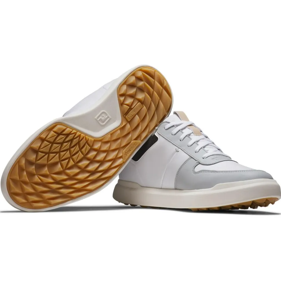 Chaussures sans crampons Footjoy Contour Casual White Grey Black