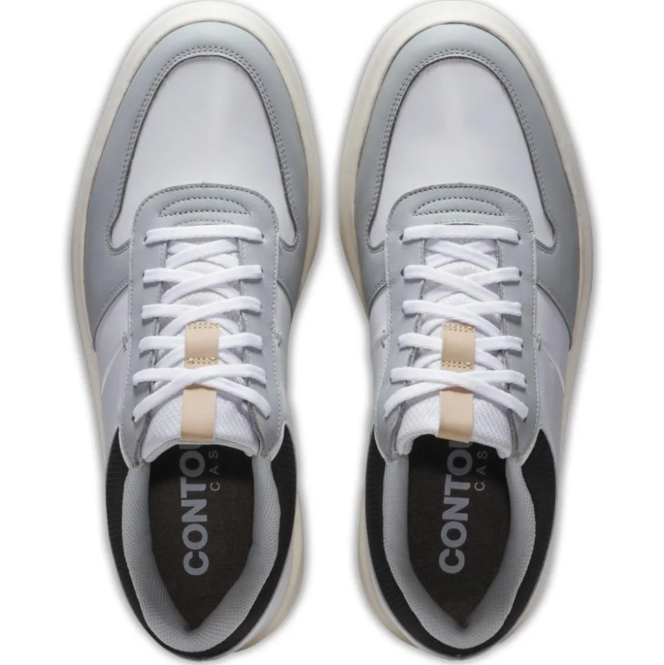 Chaussures sans crampons Footjoy Contour Casual White Grey Black