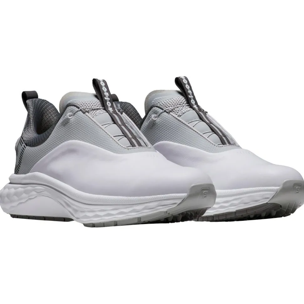 Chaussures sans crampons Footjoy Quantum BOA White Grey Charcoal