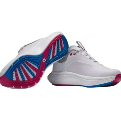 Chaussures sans crampons Footjoy Quantum Women White Blue Pink