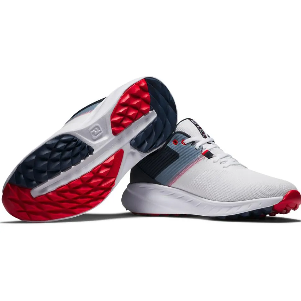 Chaussures sans crampons Footjoy Flex White Navy Red