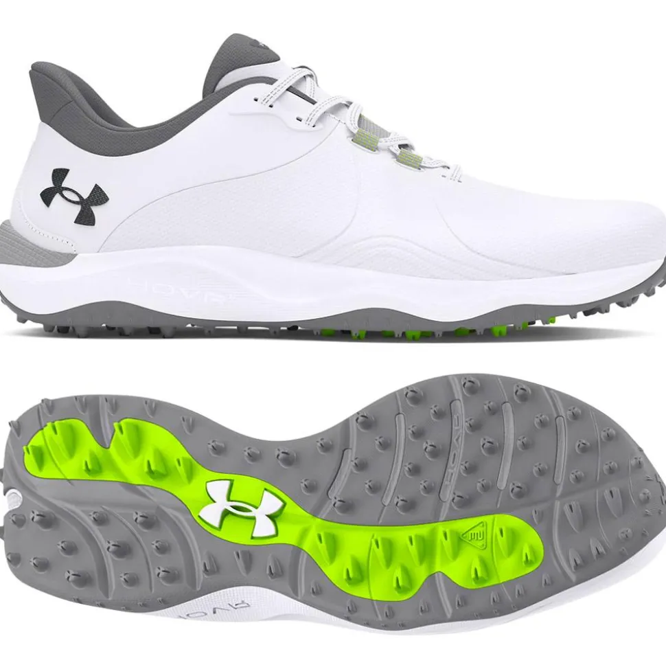 Chaussures sans crampons Under Armour Drive Pro Sl Wide White White Metallic Gun Metal