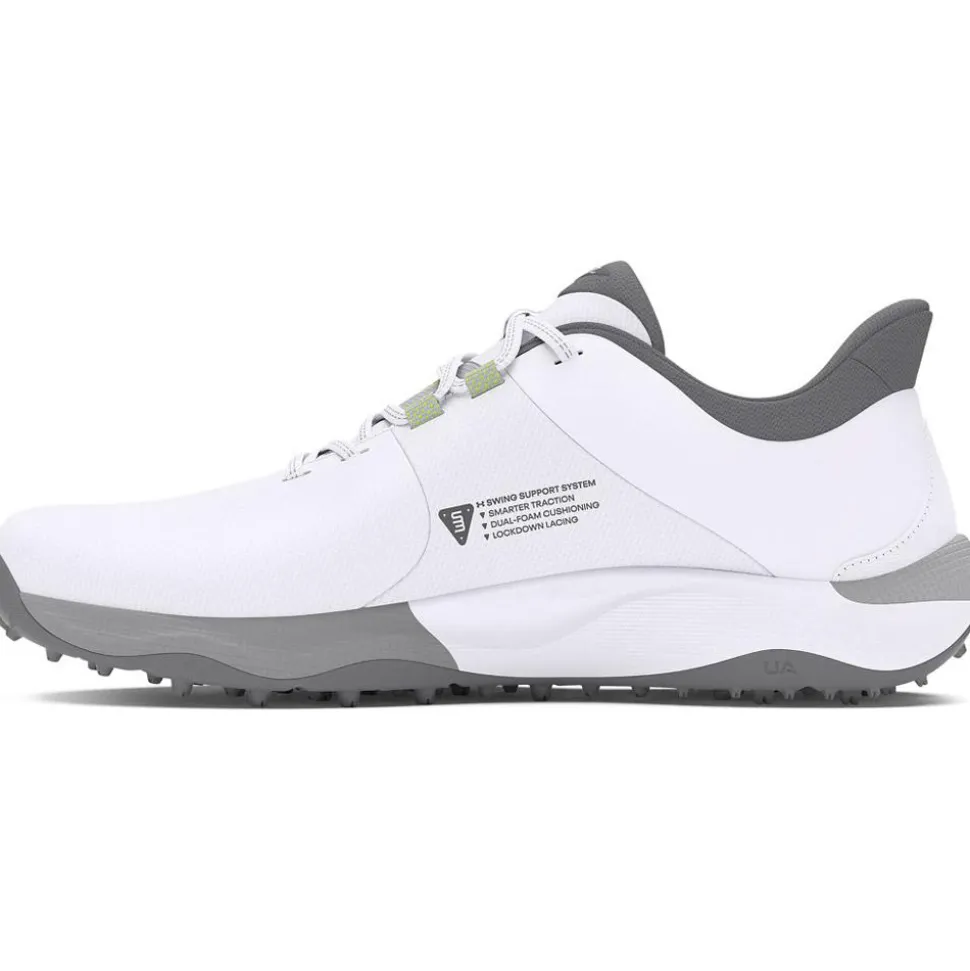 Chaussures sans crampons Under Armour Drive Pro Sl Wide White White Metallic Gun Metal