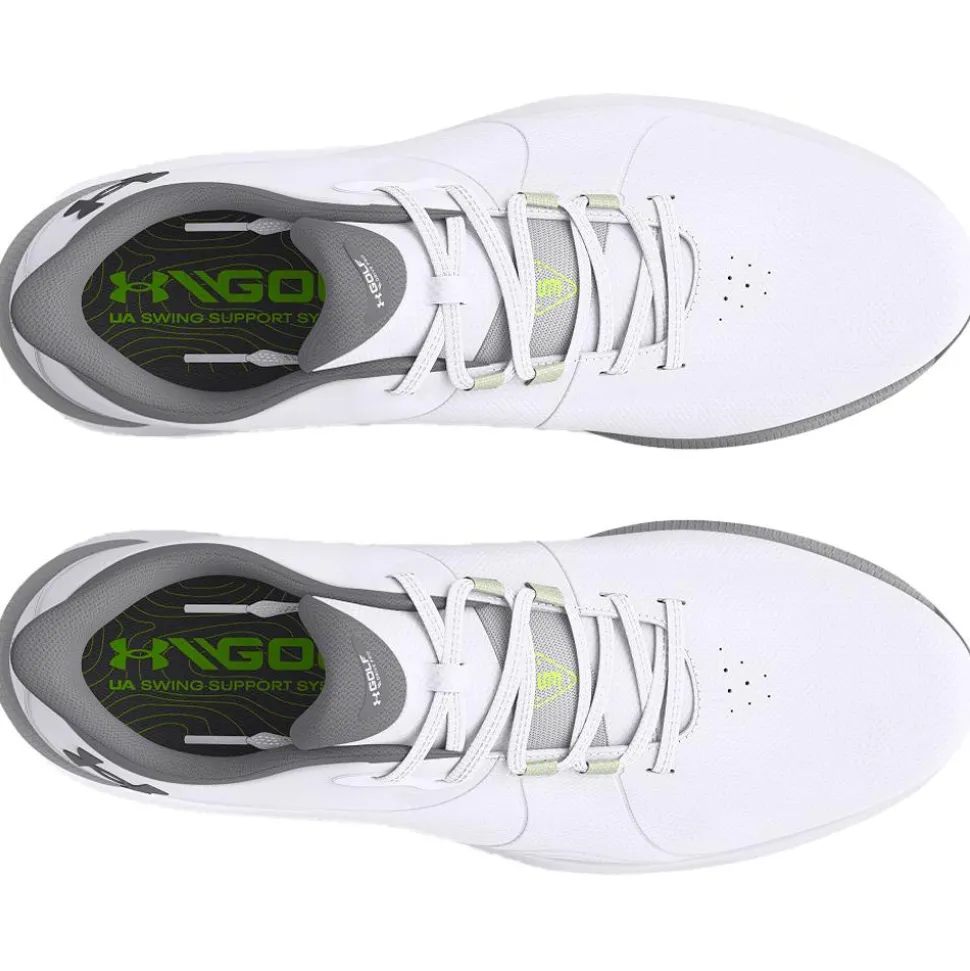 Chaussures sans crampons Under Armour Drive Pro Sl Wide White White Metallic Gun Metal