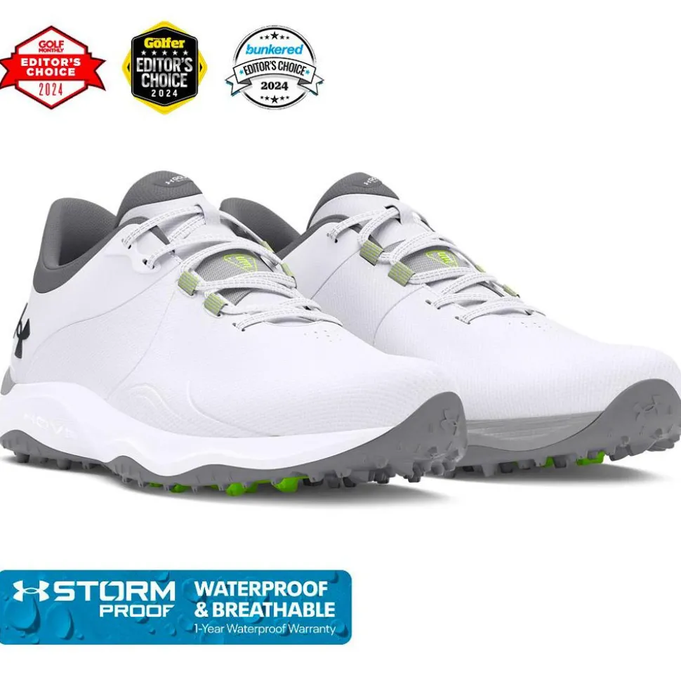 Chaussures sans crampons Under Armour Drive Pro Sl Wide White White Metallic Gun Metal