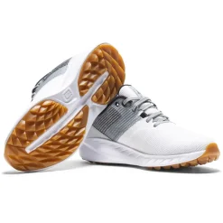 Chaussures sans crampons Footjoy Flex Women White Grey Charcoal