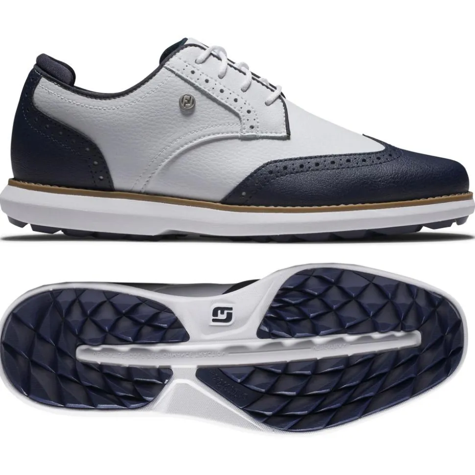 Chaussures sans crampons Footjoy Women's Traditions Spikeless White Navy White