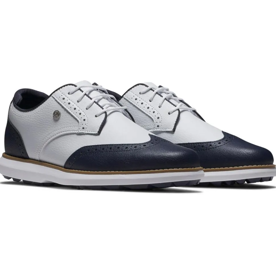 Chaussures sans crampons Footjoy Women's Traditions Spikeless White Navy White