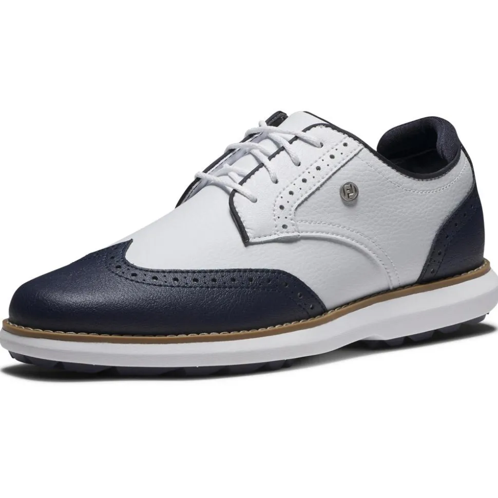 Chaussures sans crampons Footjoy Women's Traditions Spikeless White Navy White