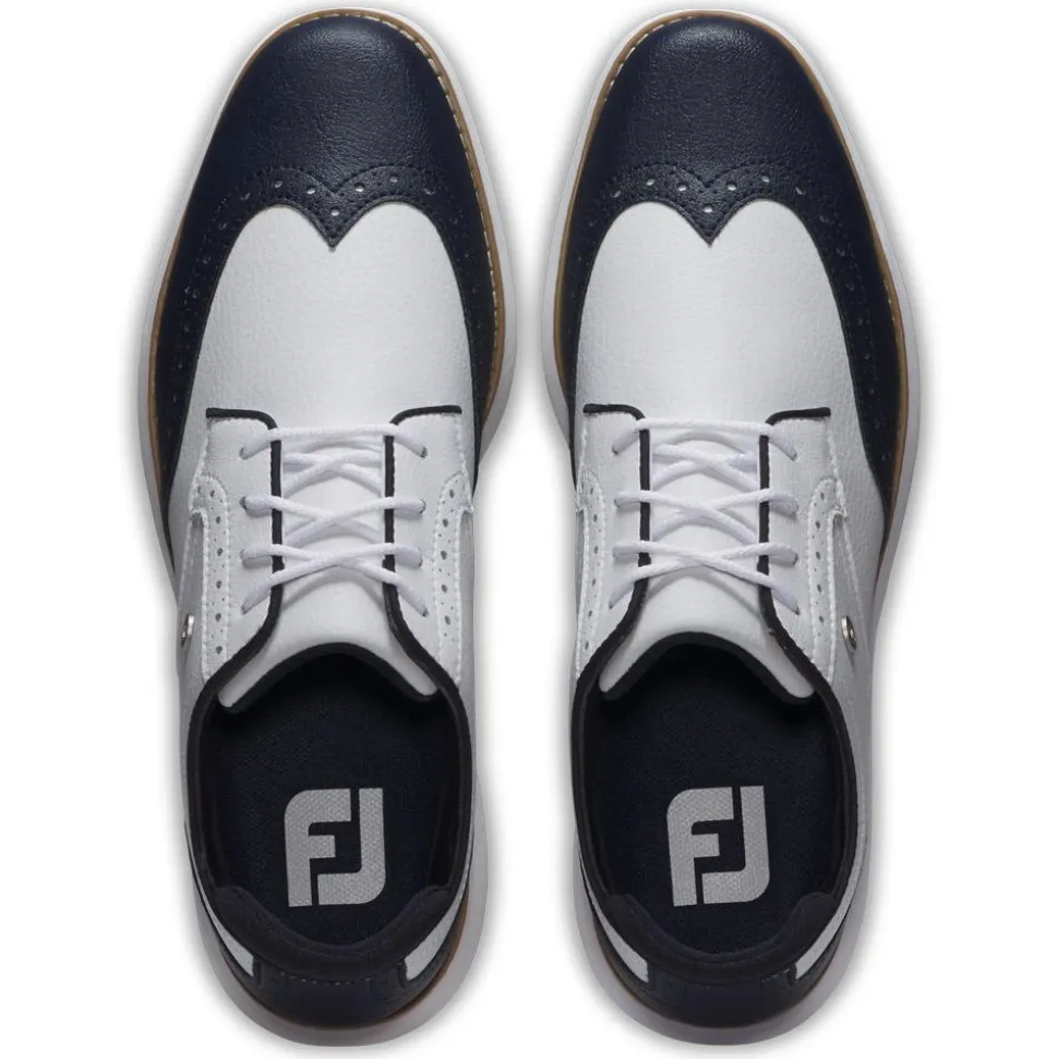 Chaussures sans crampons Footjoy Women's Traditions Spikeless White Navy White
