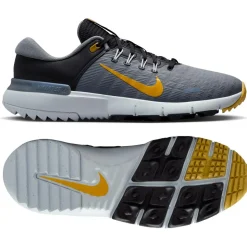 Chaussures sans crampons Nike Nike Free Golf Black Infinite Gold Cool Grey