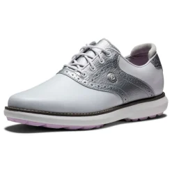 Chaussures sans crampons Footjoy Women's Traditions Spikeless White Silver