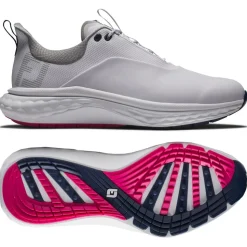 Chaussures sans crampons Footjoy Quantum White Blue Pink