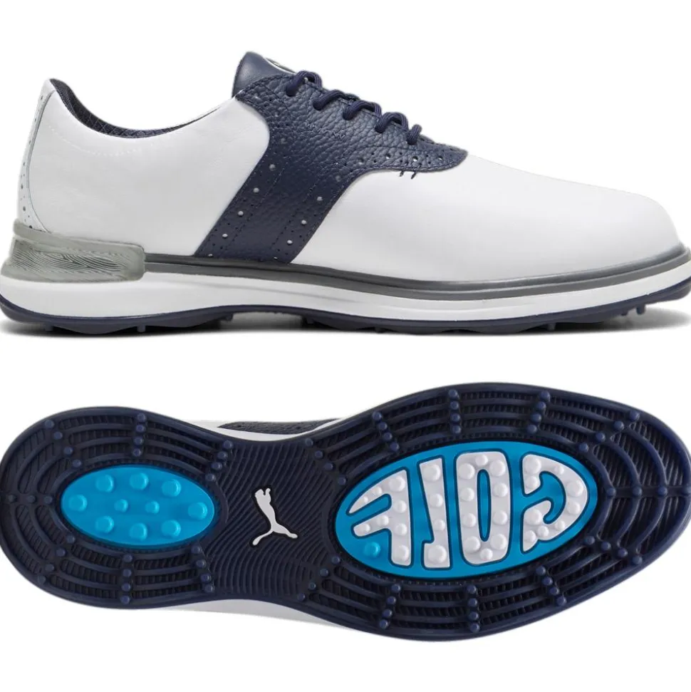 Chaussures sans crampons Puma Golf Avant White Deep Navy Speed Blue