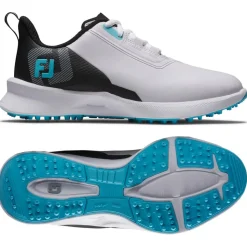 Chaussures sans crampons Footjoy Juniors Fuel White Black Blue