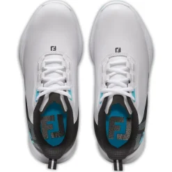 Chaussures sans crampons Footjoy Juniors Fuel White Black Blue