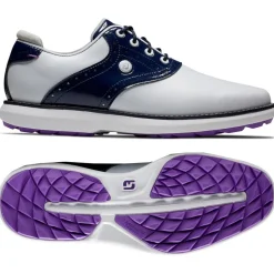 Chaussures sans crampons Footjoy Women's Traditions Spikeless White Navy