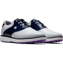 Chaussures sans crampons Footjoy Women's Traditions Spikeless White Navy