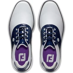 Chaussures sans crampons Footjoy Women's Traditions Spikeless White Navy