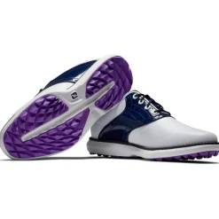 Chaussures sans crampons Footjoy Women's Traditions Spikeless White Navy