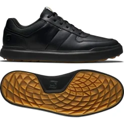 Chaussures sans crampons Footjoy Contour Casual Black Black Tan