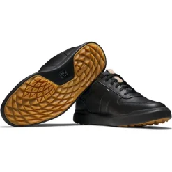 Chaussures sans crampons Footjoy Contour Casual Black Black Tan
