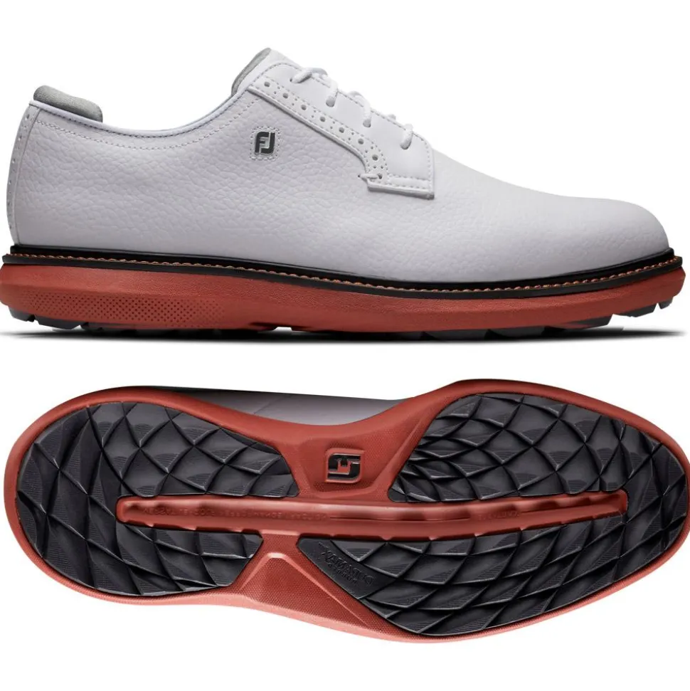 Chaussures sans crampons Footjoy Traditions Blucher White White Brick