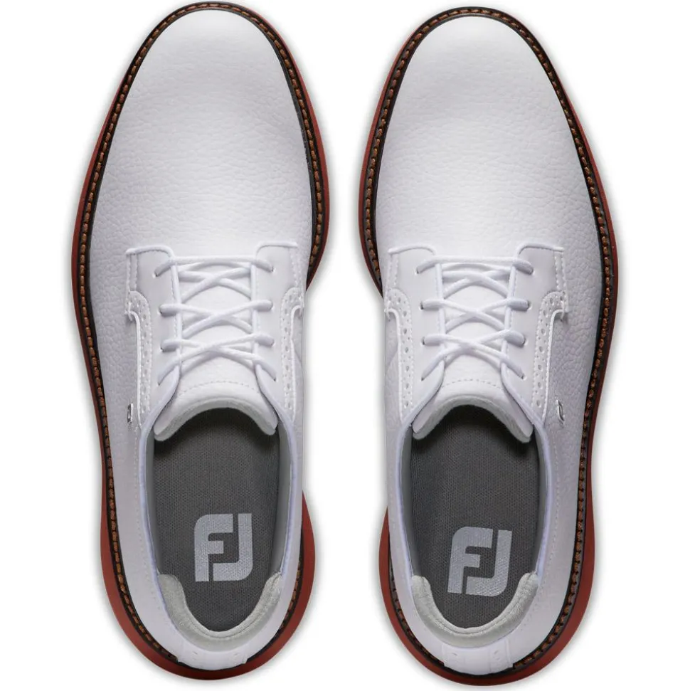 Chaussures sans crampons Footjoy Traditions Blucher White White Brick