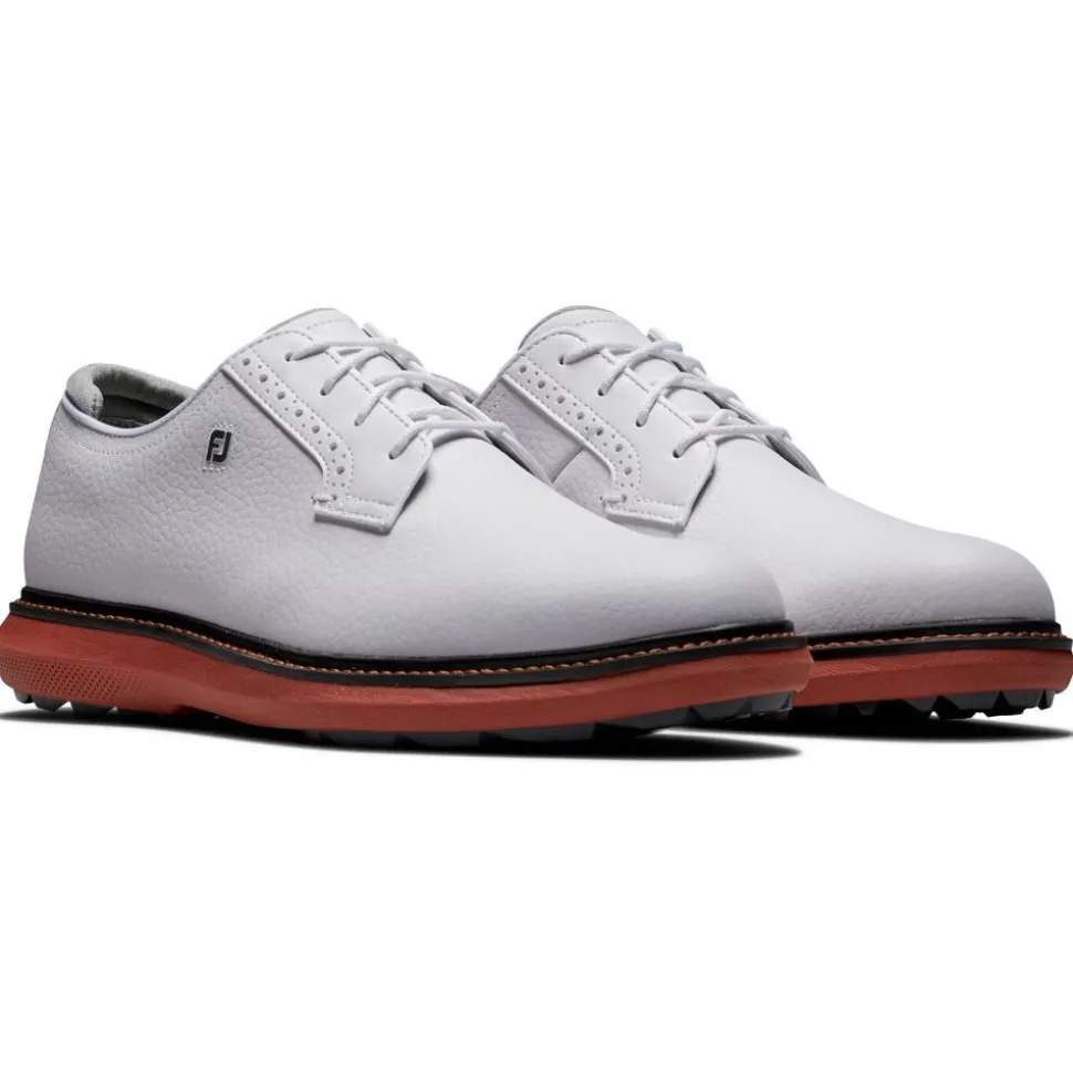Chaussures sans crampons Footjoy Traditions Blucher White White Brick