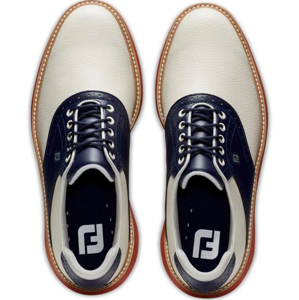 Chaussures sans crampons Footjoy Traditions Spikeless Cream Navy