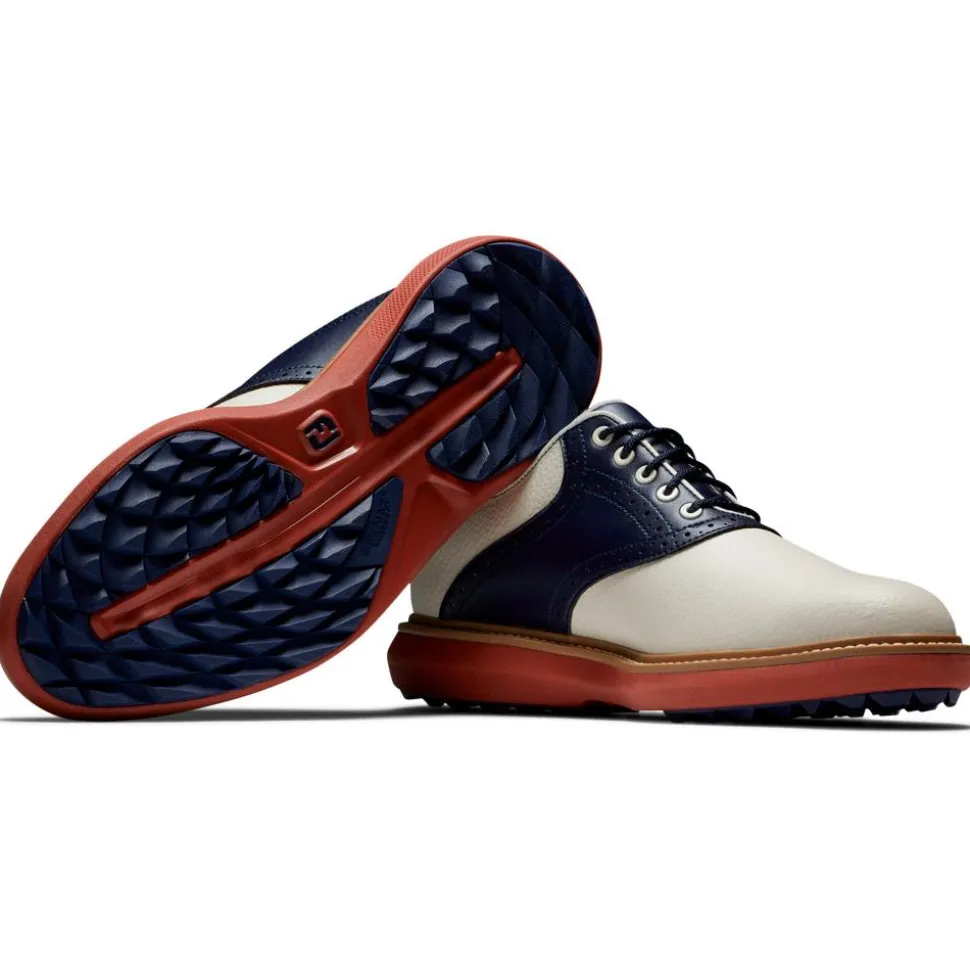 Chaussures sans crampons Footjoy Traditions Spikeless Cream Navy