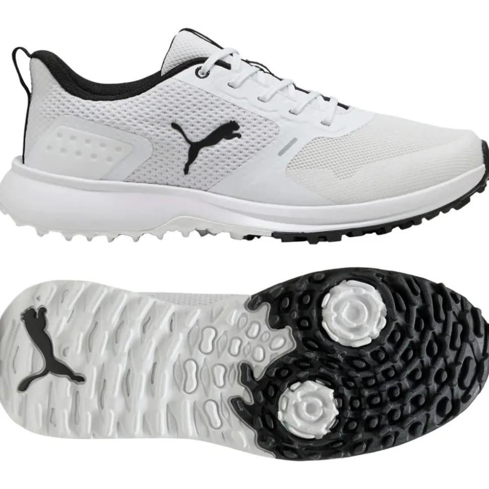 Chaussures sans crampons Puma Golf Fusion Grip 6 White Black